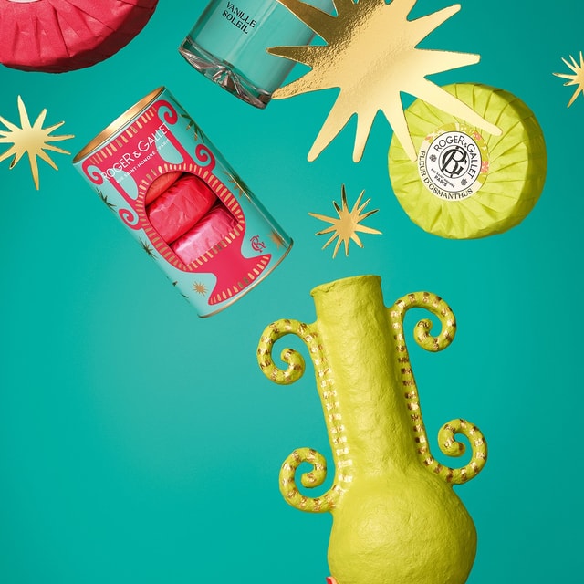 Weihnachtsgeschenkset 3 Wohltuende Seifen Rot