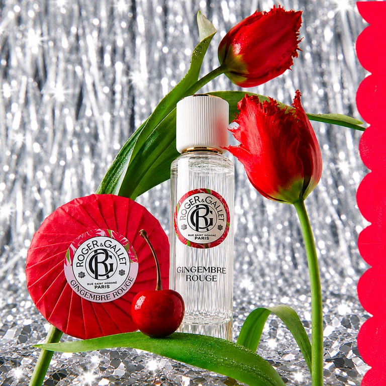 Gingembre Rouge Weihnachtsgeschenkset Duftendes Wohlfühl-Wasser + Wohlfühl-Seife