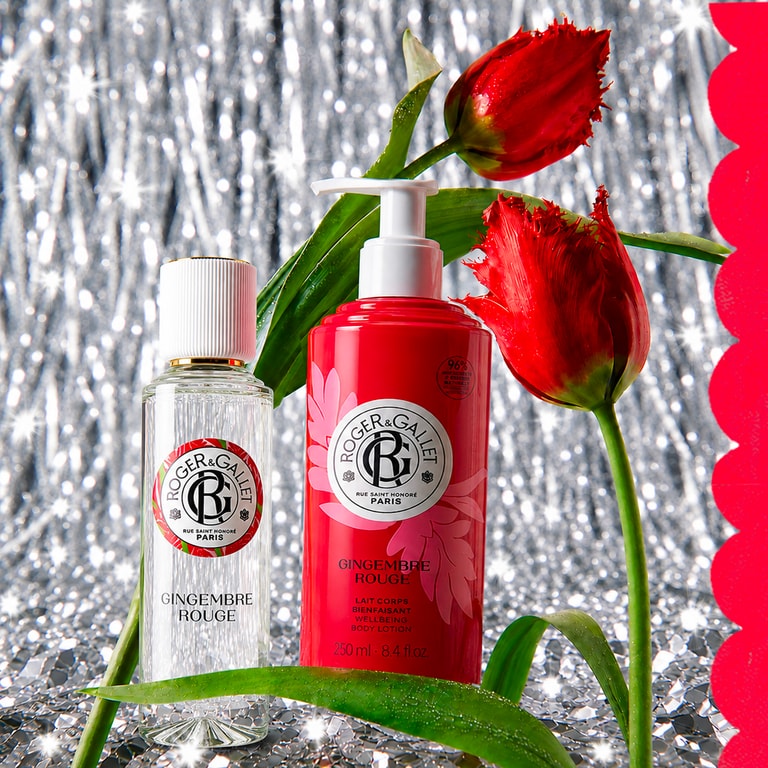 Gingembre Rouge Weihnachtsgeschenkset Duftendes Wohlfühl-Wasser + Wohlfühl-Körpermilch