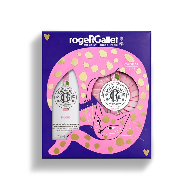 Rose Weihnachtsgeschenkset Duftendes Wohlfühl-Wasser + Wohlfühl-Seife